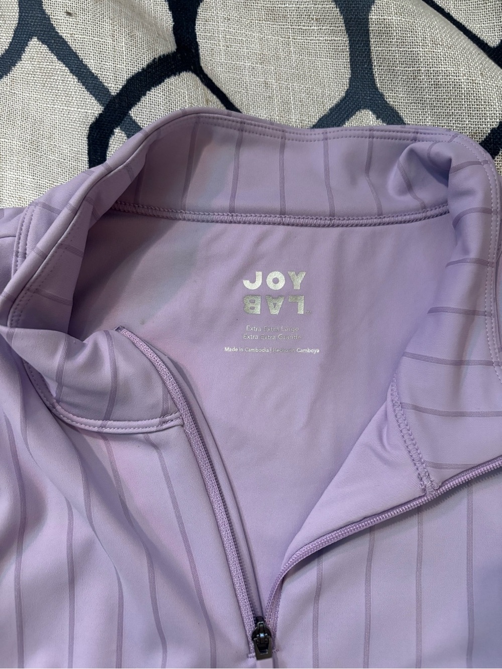 NWT JoyLab Women's High Neck Long Line lavender Bra - Size XL - Picture 3 of 5